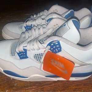 Nike Air White and Blue Athletic Shoes
